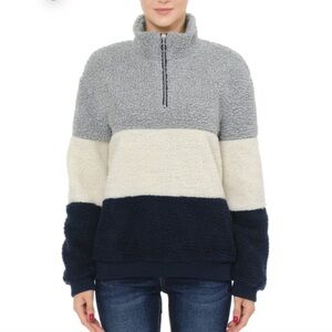 AMBIANCE Juniors' Sherpa Mockneck 1/4-Zip Pullover